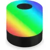 Image de BRILONER SMAL Lampe de table LED sans fil, IP44, RGB couleurs de lumière multicolores, lumière blanche chaude, fonction tactile, noir, 7 x 7 cm