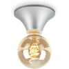 Image de BRILONER - Plafonnier déco, plafonnier, lampe de salle de bain, douille E27, IP44 protection contre les éclaboussures, 120x60 mm (DxH), chrome mat