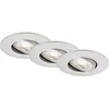 Image de Lampe LED encastrée 4,4 cm 3x 4,9 watts IP65 480lm chrome Briloner