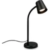 Image de BRILONER - Lampe de chevet avec interrupteur filaire, orientable, GU10, max. 9W, lampe de bureau, lampe table salon, 13x38,5 cm, noir