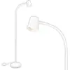Image de BRILONER - Lampadaire avec interrupteur à pied, orientable, GU10, max. 9W, lampadaire sur pied salon, lampadaire salon 21 x 127,5 cm, blanc