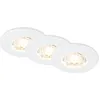 Image de BRILONER KULANA MINI LED Spot encastré salle de bain, set de 3, IP44 protection contre les projections d'eau, design plat, lumière blanche chaude, blanc, 6,5 x 2,5 cm