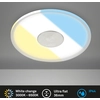 Image de BRILONER VERRE Spot LED encastré salle de bain, IP44, CTS interrupteur de température de couleur, design plat, couleur argent, 12 x 3,6 cm