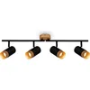 Image de Spot, noir, avec bois, excl. 4xGU10/max.9W