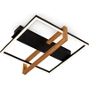 Image de Plafonnier LED, noir, avec bois, LED/14W