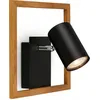 Image de Spotlight, noir, avec bois, excl. 1xGU10/max. 9W