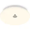 Image de BRILONER Plafonnier LED avec détecteur de mouvement Ø27cm IP20 12W 1300lm 3000K lumière blanc chaud design moderne pour salon cuisine couloir chambre
