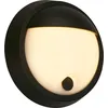 Image de Briloner Puni LED Applique murale extérieure, batterie, variateur tactile 3 niveaux, minuterie, noir, dimensions : Ø17 x 7 cm