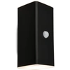 Image de Briloner Kona LED Applique murale extérieure, détecteur de mouvement, capteur crépusculaire, batterie, noir, dimensions : 15,5 x 6,5 x 8,5 cm