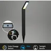 Image de Briloner lampe de chemin solaire, capteur crépusculaire, protection contre les projections d'eau, noir, dimensions : 66 x 5 x 12,5 cm