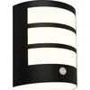 Image de Briloner LED Lampe murale batterie, détecteur de mouvement, capteur crépusculaire, noir, dimensions : 18 x 15 x 7 cm