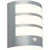 Image de Briloner LED Lampe murale accu, détecteur de mouvement, capteur crépusculaire, chrome mat, dimensions : 18 x 15 x 7 cm