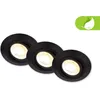 Image de Briloner Klira, jeu de 3 spots LED encastrables 230V,intensité lumineuse variable,haute stabilité de couleur, interrupteur CTS,orientable,noir,9x2,4cm