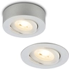Image de Briloner Desi 2 en 1 LED spot et spot encastrable, 2 en 1 LED spot et spot encastrable, orientable, dimmable, plat, chrome mat, Ø9 x 3 cm