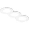 Image de Briloner Jeft Lot de 3 spots LED encastrables 230V, plats, 9 cm de diamètre, lumière blanc neutre, Blanc, Ø9 x 2,8 cm