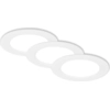Image de BRILONER - Set de 3 spots LED encastrables 230V plats, lumière blanche neutre, 6W 660lm IP20, spot encastrable, spots LED, spot encastrable extra plat, 12x2,8 cm, blanc
