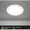 Image de Briloner Jeft 1x spot LED encastrable 230V, plat, 22 cm de diamètre, lumière blanc neutre, Blanc, Ø22 x 3 cm