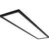 Image de BRILONER SLIM Plafonnier LED ultraplat 98x20cm rectangulaire 36W 4800lm 4000K lumière blanc neutre rétroéclairage Noir lampe plafond salon bureau cuisine couloir