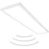 Image de Panneau LED ultra-plat avec backlight et détecteur de mouvement, 36W 4800lm IP44, 980x200mm Blanc neutre 4000K, plafond salle de bain couloir garage