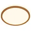 Image de Briloner Tava Wood LED Plafonnier, lumière indirecte, plat, application bois, lumière blanc chaud, couleur bois, Ø29 x 3 cm