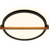 Image de Briloner Remsa Plafonnier LED, lumière indirecte, plat, application bois, lumière blanche chaude, noir, 29 x 31,5 x 4 cm