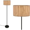 Image de Briloner Slama Lampadaire, abat-jour en jonc de mer, interrupteur à pied on/off, style boho, douille E27, naturel, Ø35 x 161 cm