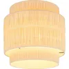 Image de Briloner Papper Lampe de plafond, abat-jour en raphia, style boho, douille E27, naturel, Ø30 x 32 cm