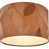 Image de Plafonnier Briloner Mata, d cor feuilles, style boh me, douille E27, couleur caf , 35 x 28 cm