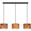 Image de Briloner Mata Lampe à suspendre,Reproduction de feuilles, 3 flammes, style boho, douille E27, couleur café, 110 x 25 x 120 cm
