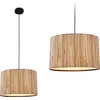 Image de Briloner Slama Lampe à suspendre, abat-jour en jonc de mer, style boho, douille E27, naturel, Ø35 x 128 cm