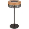 Image de Briloner BOOHA Lampe de table LED sans fil IP44, dimmable, tactile, batterie, protection contre les projections d'eau, noir bois, Ø16 x 35 cm