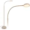 Image de BRILONER - Lampadaire tactile, à intensité variable, orientable, fonction mémoire, lampadaire sur pied salon, lampe sur pied, 125,5x21x45cm, beige