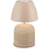 Image de Lampe de table LED avec batterie rechargeable Ø140x220mm Cylindrique beige 3W 300lm 2700K Blanc chaud Dimmable IP44 Céramique Lampe décorative Salon, balcon, chambre