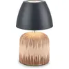Image de Lampe de table LED avec batterie rechargeable Ø140x220mm Cylindrique anthracite 3W 300lm 2700K Blanc chaud Dimmable IP44 Céramique Lampe décorative Salon, balcon, chambre