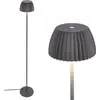 Image de Briloner LOCA Lampadaire LED, tactile, intensité lumineuse variable, lumière blanche chaude, bord lumineux, anthracite, Ø19 x 124 cm