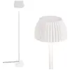 Image de Briloner LOCA Lampadaire LED, tactile, intensité lumineuse variable, lumière blanche chaude, bord lumineux, blanc, Ø19 x 124 cm