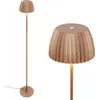 Image de Briloner LOCA Lampadaire LED, tactile, intensité lumineuse variable, lumière blanche chaude, bord lumineux, coffee, Ø19 x 124 cm