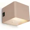 Image de Briloner BORRA Applique murale sans électricité ni perçage, batterie, détecteur de mouvement, couleur de lumière blanc chaud, pastille adhésive, beige, 10 x 8 x 10 cm