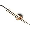 Image de Briloner VINKA LED Plafonnier, profil ©s d'angle, lumi ¨re blanche chaude, noir-bois, 98 x 16 x 6,6 cm