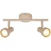 Image de Briloner Plafonnier orientable 27,5cm douille GU10 max. 9W 2 lampes beige - Spot plafond salon couloir cuisine bureau