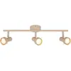 Image de Briloner Plafonnier orientable 47,5cm douille GU10 max. 9W 3 lampes beige - Spot plafond salon couloir cuisine bureau