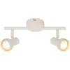 Image de Briloner Plafonnier orientable 27,5cm douille GU10 max. 9W 2 lampes blanc antique - Spot plafond salon couloir cuisine bureau