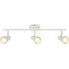 Image de Briloner Plafonnier orientable 47,5cm douille GU10 max. 9W 3 lampes blanc antique - Spot plafond salon couloir cuisine bureau