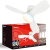 Image de Briloner Ventilateur De Plafond Télécommande Ø60x19cm 15w 1700lm 3000k-6500k Blanc Chaud À Blanc Lumière Du Jour Moteur Dc Blanc - Ventilateur Lampe Chambre Salon