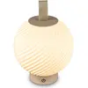Image de Briloner Lampe de table LED sans fil Ø18x25 cm 2W 150lm 2700K blanc chaud dimmable beige - Lampe de table salon chambre à coucher balcon