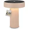 Image de Briloner Lampe de table LED sans fil Ø16x20cm 1W 150lm 3000K blanc chaud solaire beige - Lampe de table salon couloir balcon