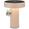 Image de Briloner Lampe De Table Led Sans Fil Ø16x20cm 1w 150lm 3000k Blanc Chaud Solaire Beige - Lampe De Table Salon Couloir Balcon