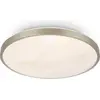 Image de Briloner Plafonnier LED Ø33cm rond 17,5W 2400lm 3000K blanc chaud cache en albâtre nickel mat - Lustre salon chambre cuisine couloir