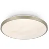 Image de Briloner Plafonnier Led Ø33cm Rond 17,5w 2400lm 3000k Blanc Chaud Cache En Albâtre Nickel Mat - Lustre Salon Chambre Cuisine Couloir