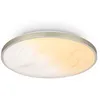 Image de Briloner Plafonnier Led Télécommande Ø38cm Rond 22w 2400lm 2200k-4000k Blanc Chaud À Blanc Neutre Dimmable Nickel Mat - Plafonnier Salon Chambre Cuisine Couloir